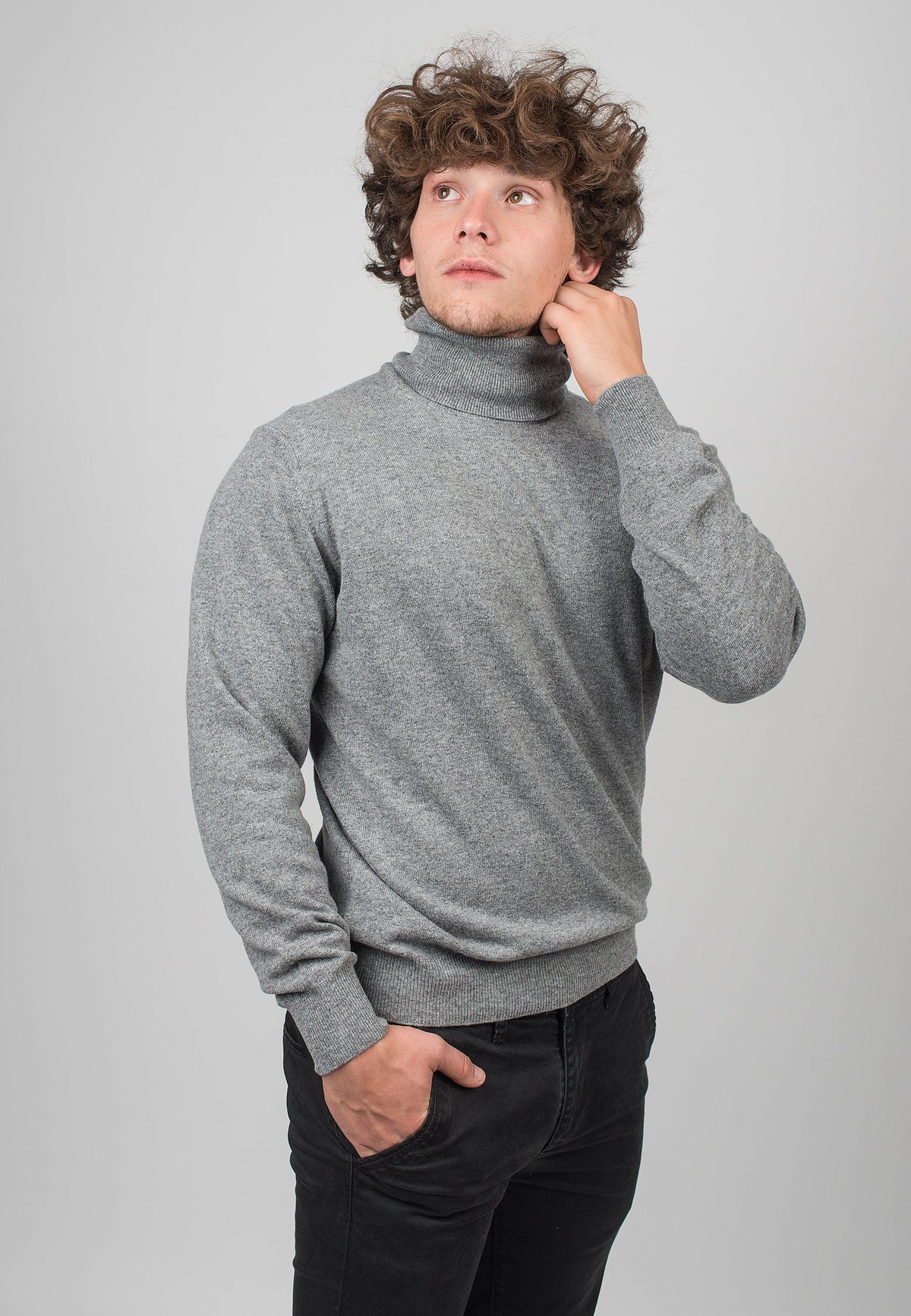 Men's Cashmere Blend Turtleneck, view 12
