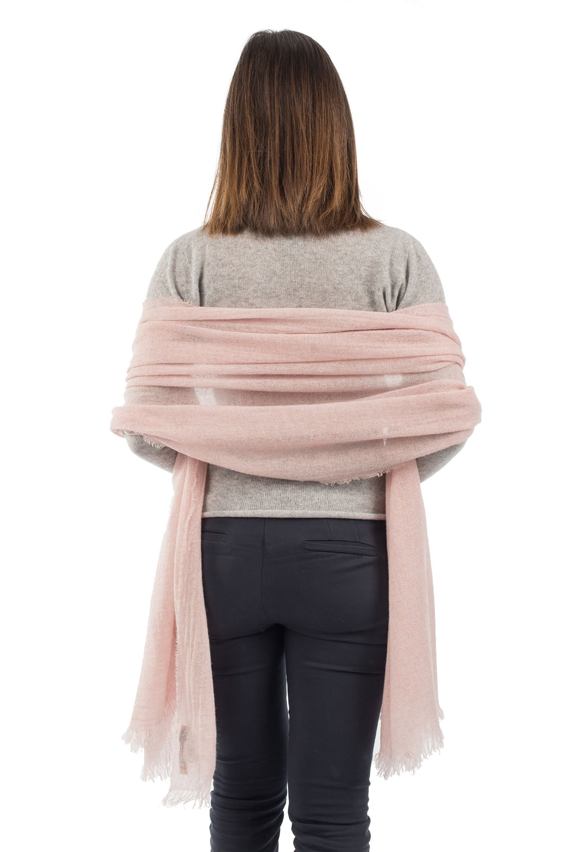 Pink Women's 100% Cashmere Pashmina, view 3