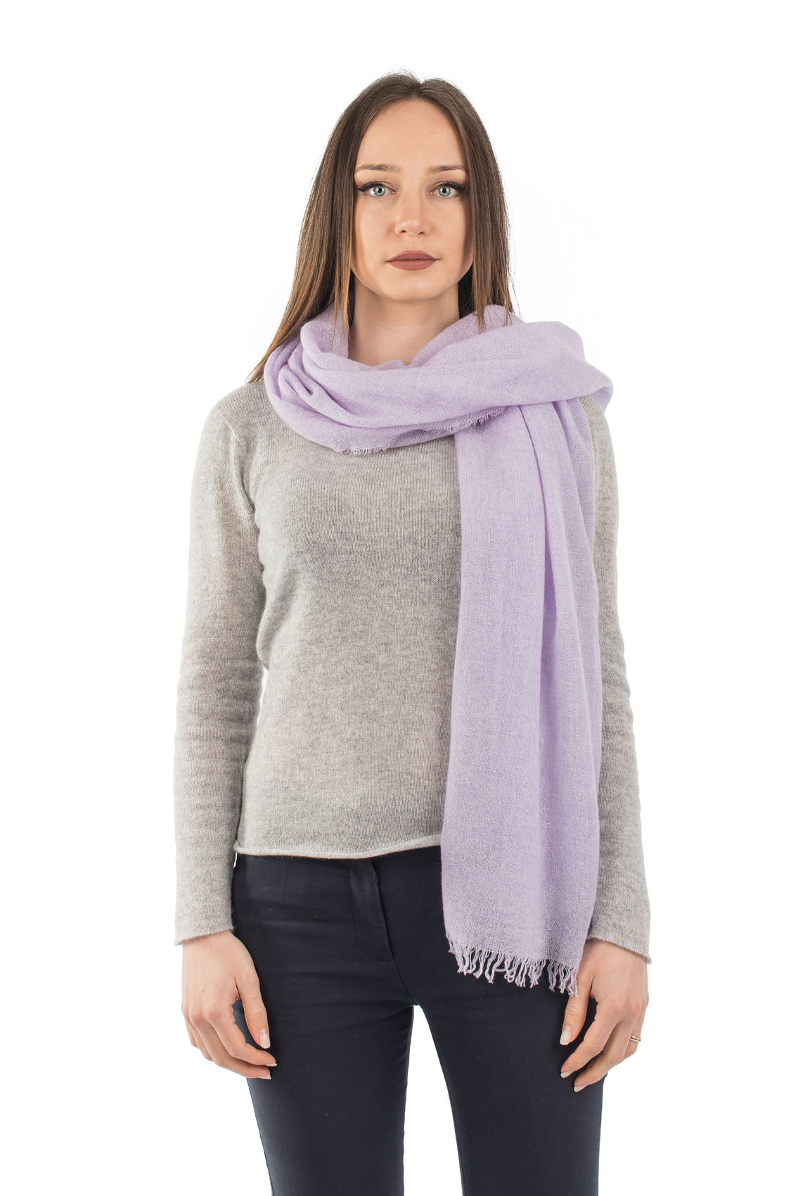 Lilac Women's 100% Cashmere Pashmina, view 3