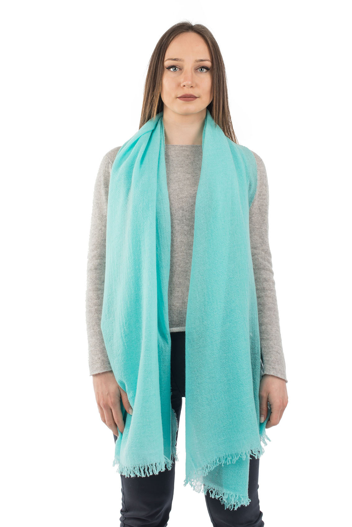 Aquamarine Women's 100% Cashmere Pashmina