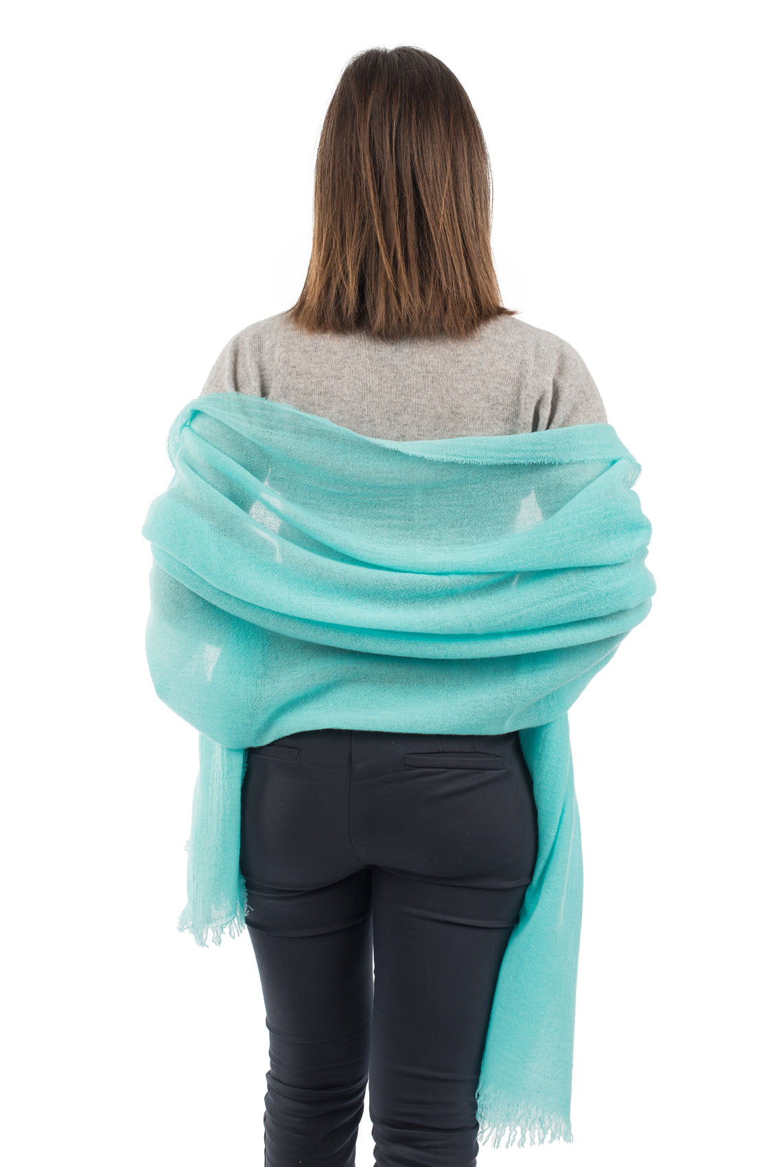 Aquamarine Women's 100% Cashmere Pashmina, view 2