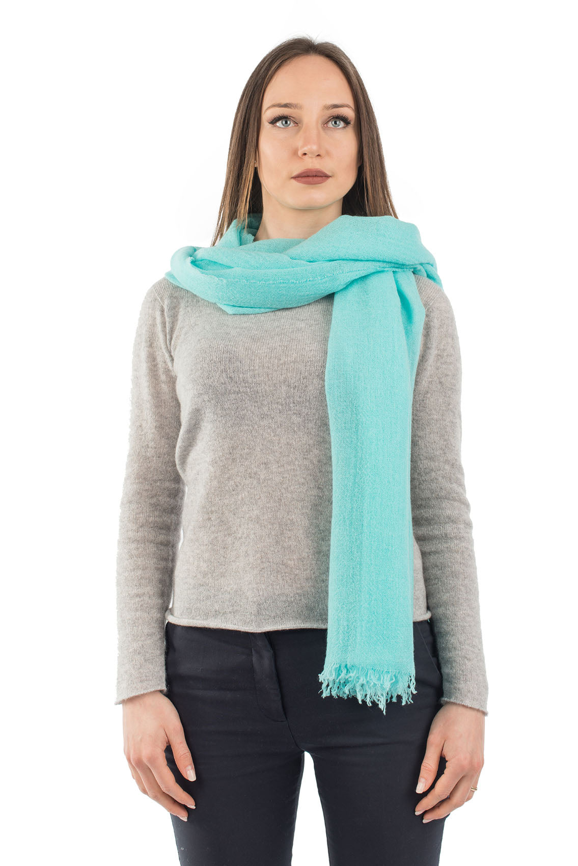 Aquamarine Women's 100% Cashmere Pashmina, view 3