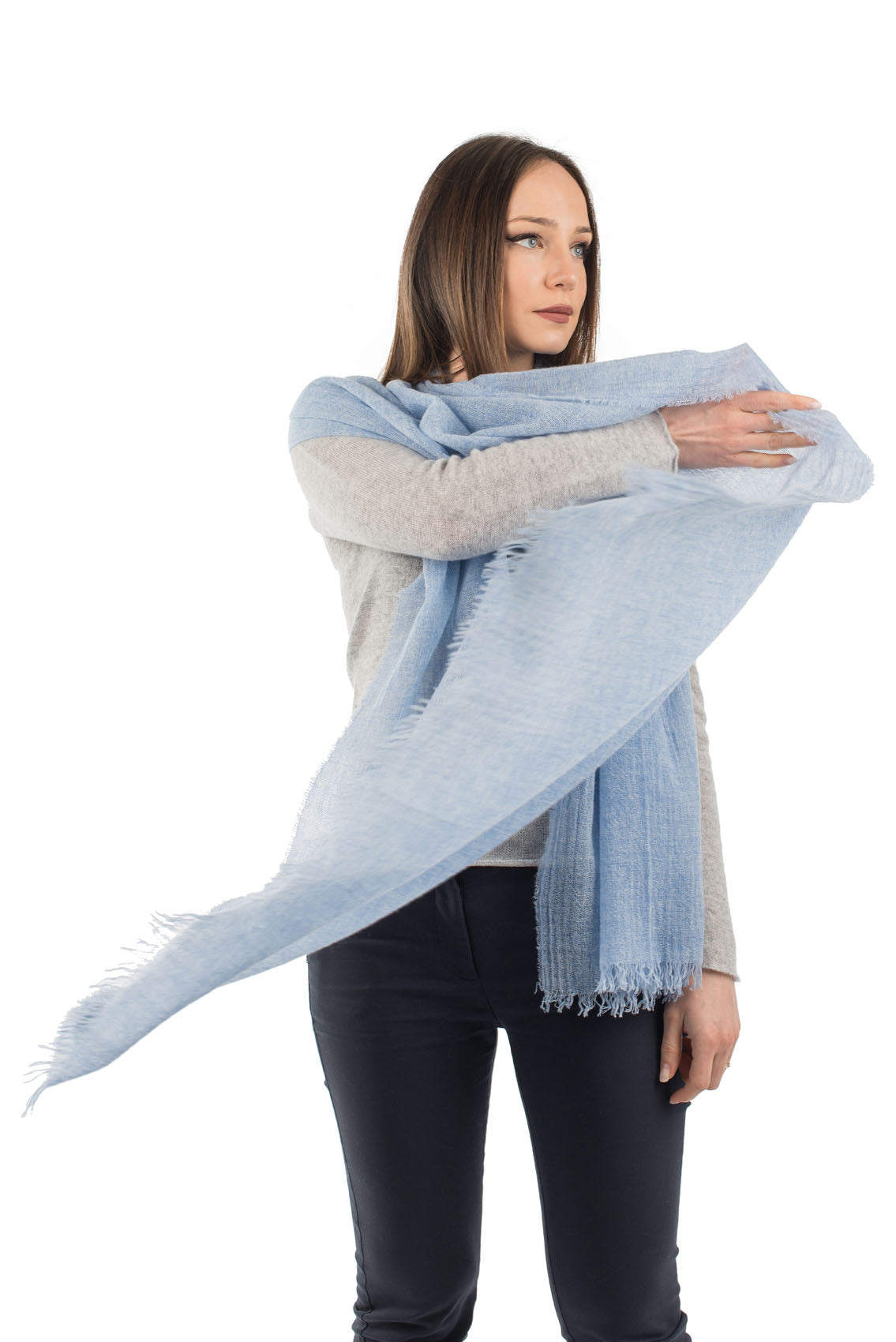 Sky Women's 100% Cashmere Pashmina, view 2