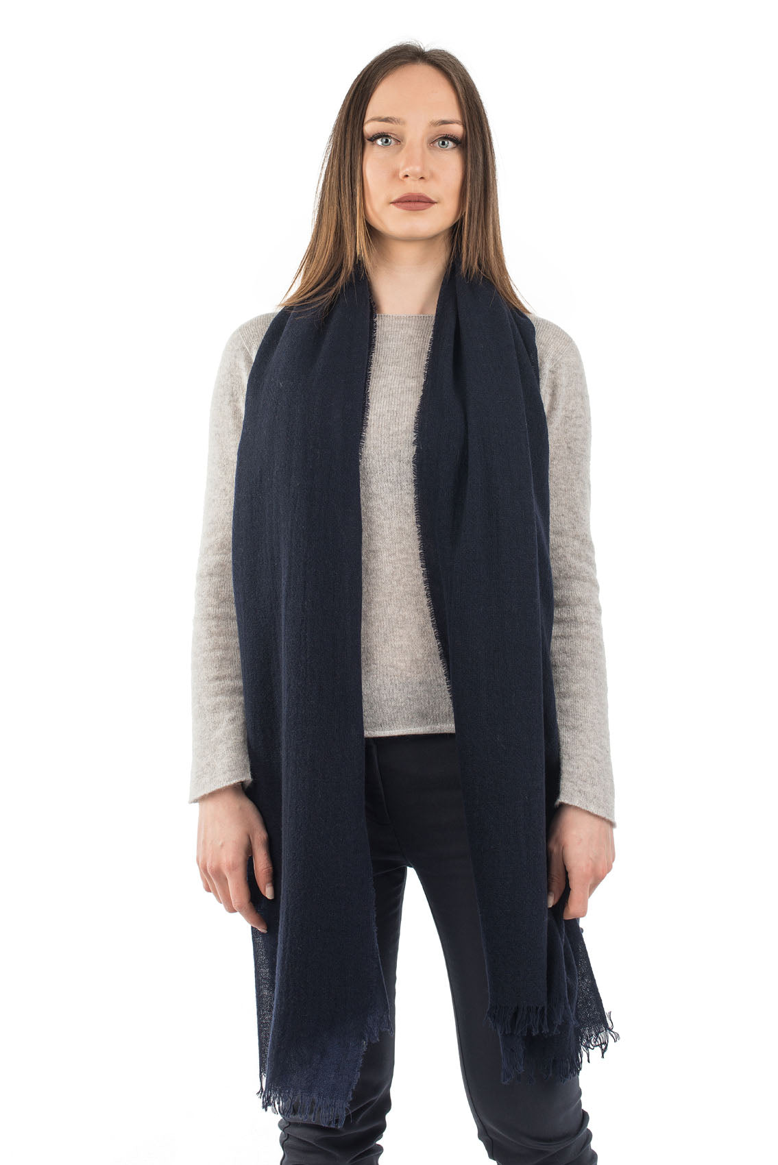 Blue Women's 100% Cashmere Pashmina
