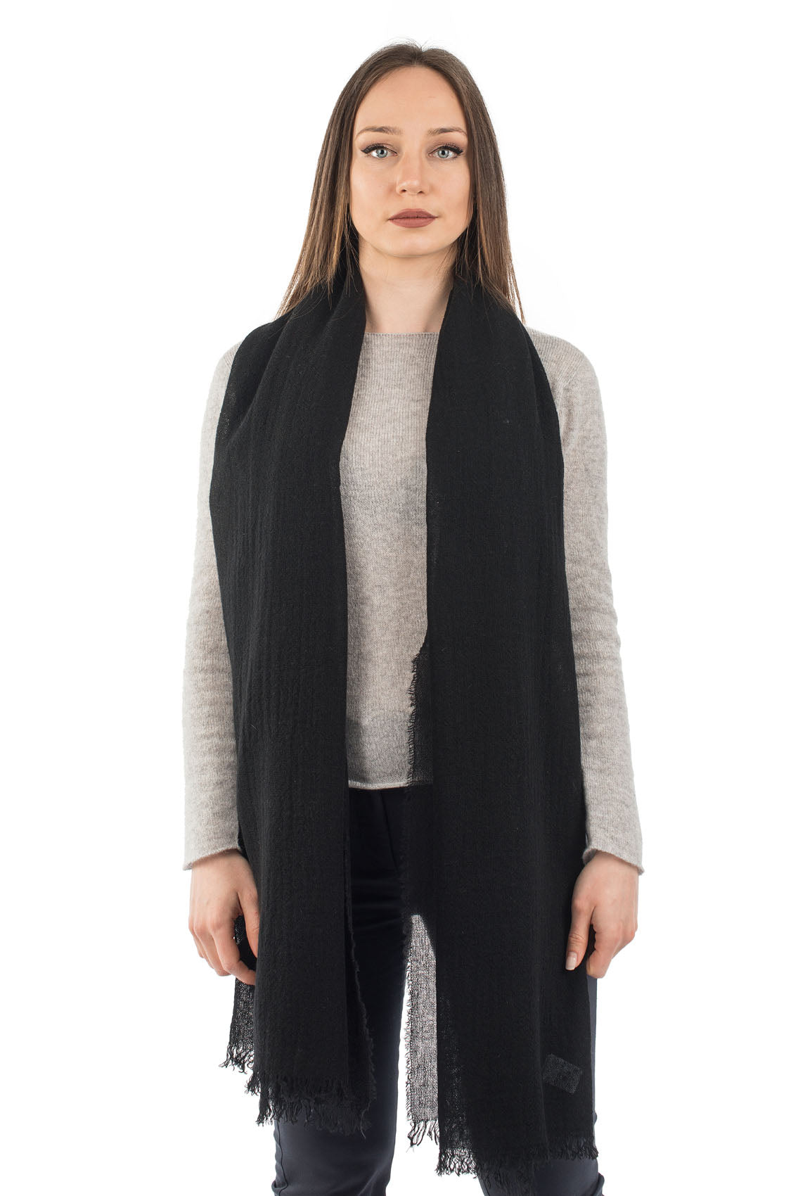 Black Women's 100% Cashmere Pashmina
