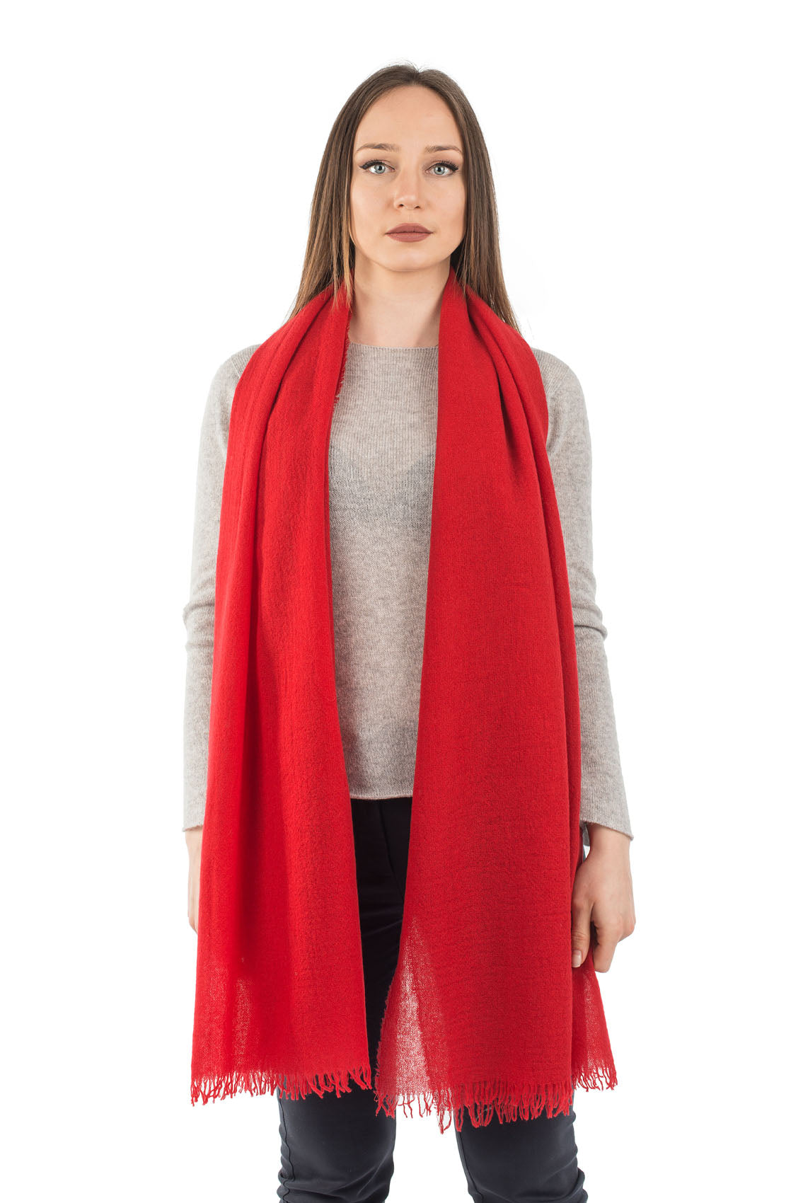 Red Women's 100% Cashmere Pashmina