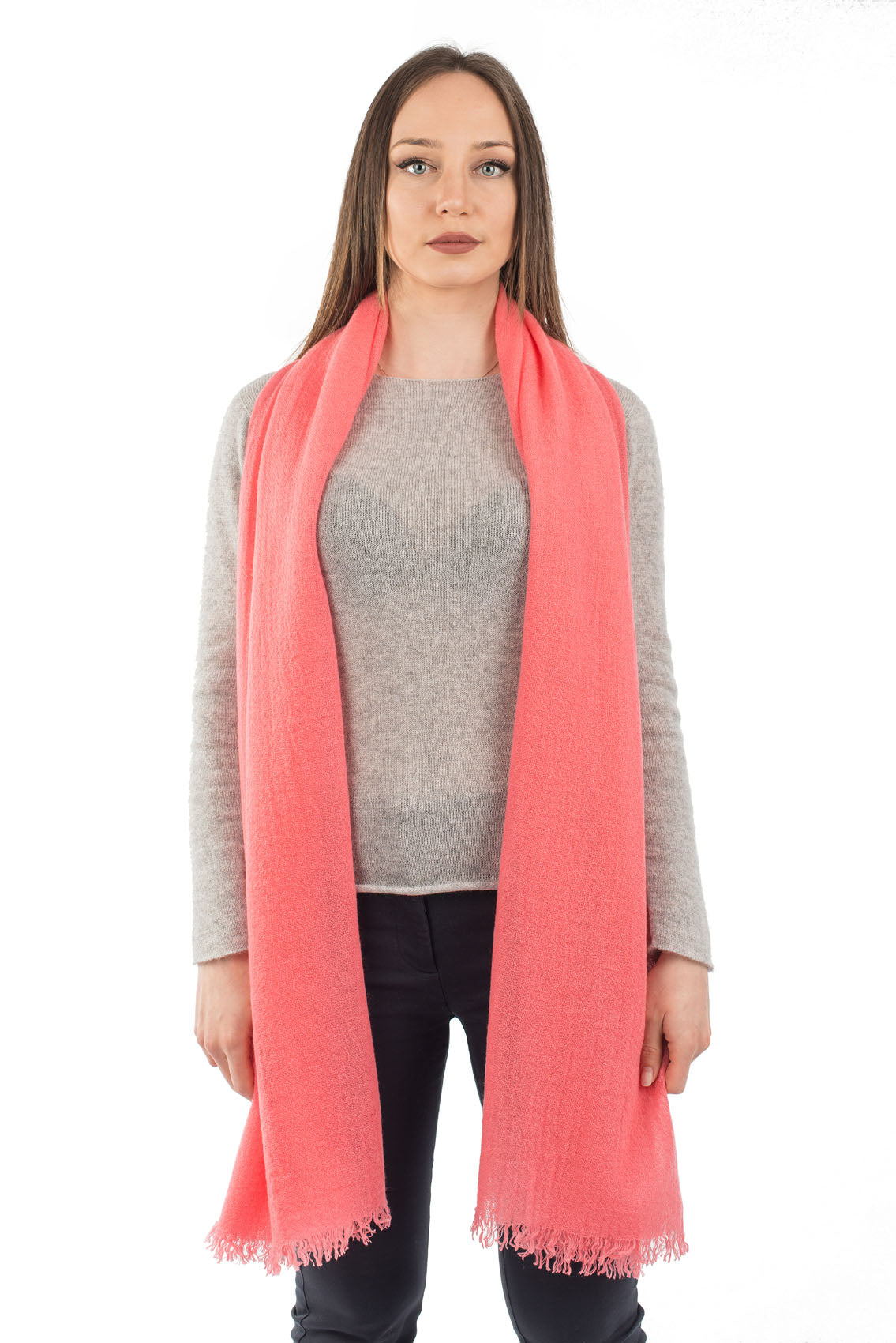Coral Women's 100% Cashmere Pashmina
