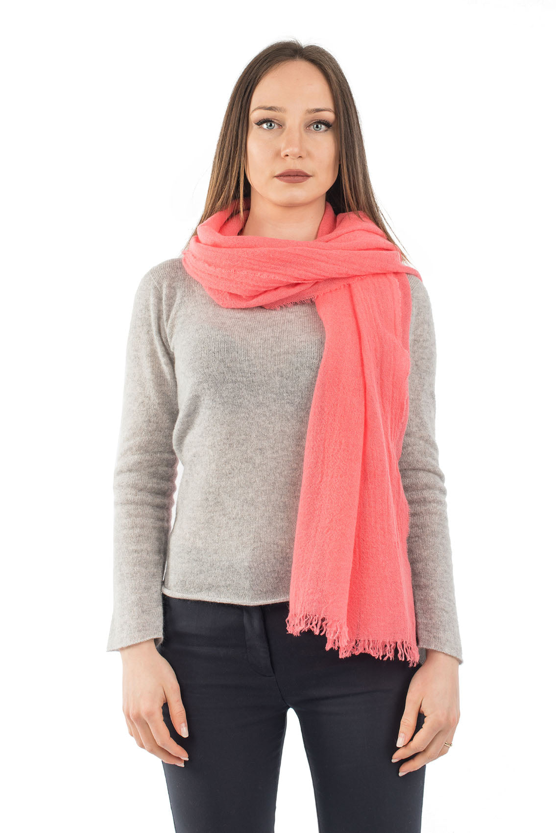 Coral Women's 100% Cashmere Pashmina, view 3