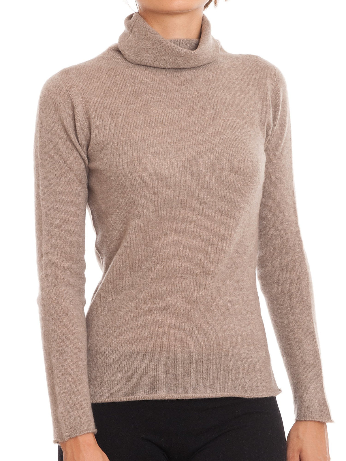 Mink Women's 100% Cashmere Turtleneck