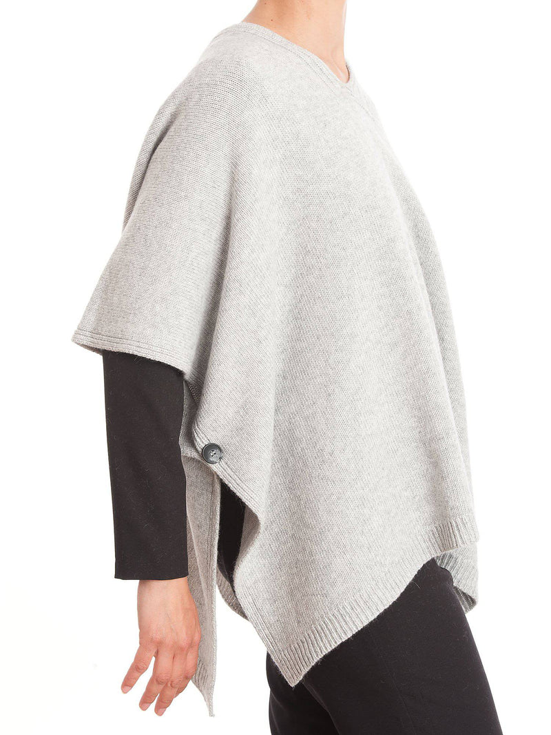 Cape With Button Cashmere Blend | Dalle Piane Cashmere