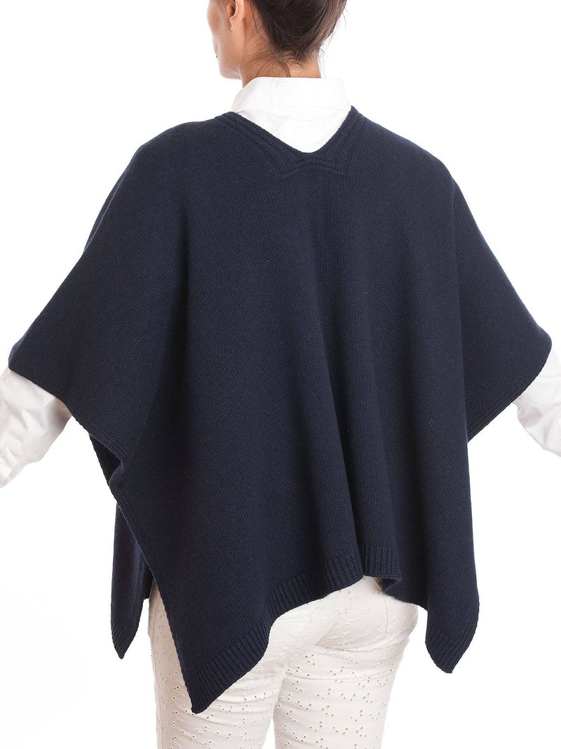 Cape With Button Cashmere Blend | Dalle Piane Cashmere