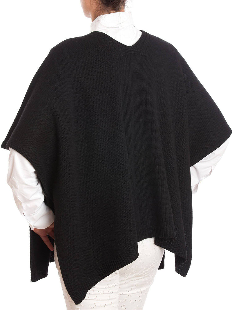 Cape With Button Cashmere Blend | Dalle Piane Cashmere