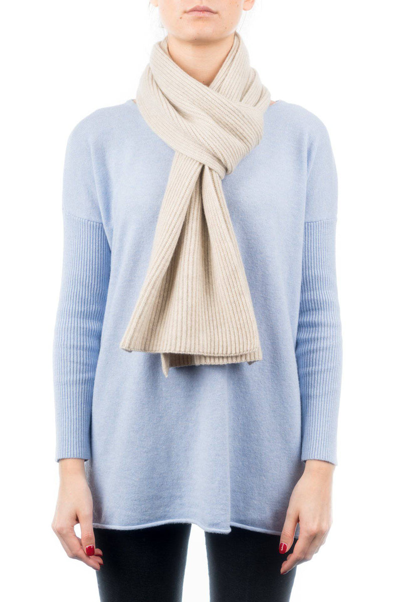 Fisherman's rib Scarf 100% Cashmere | Dalle Piane Cashmere