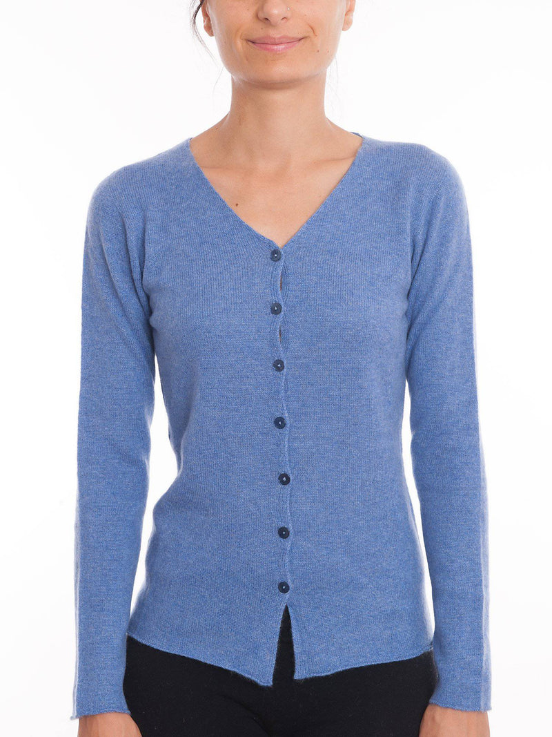 Cardigan With Buttons 100% Cashmere | Dalle Piane Cashmere