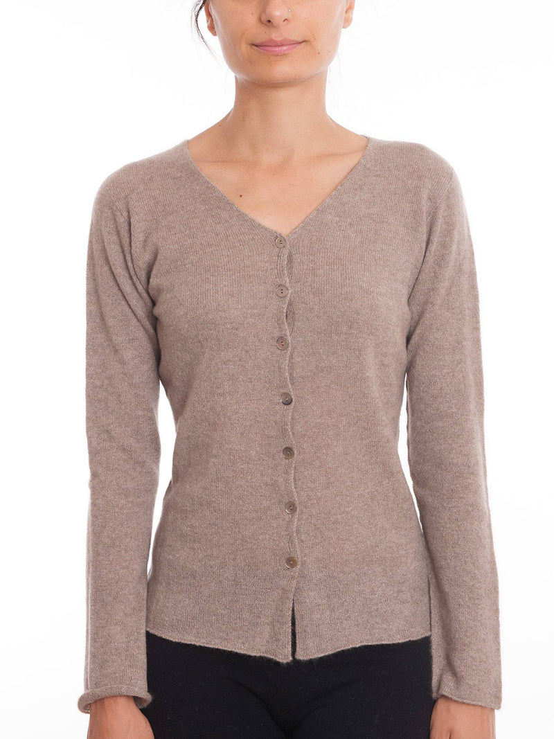 Cardigan With Buttons 100% Cashmere | Dalle Piane Cashmere