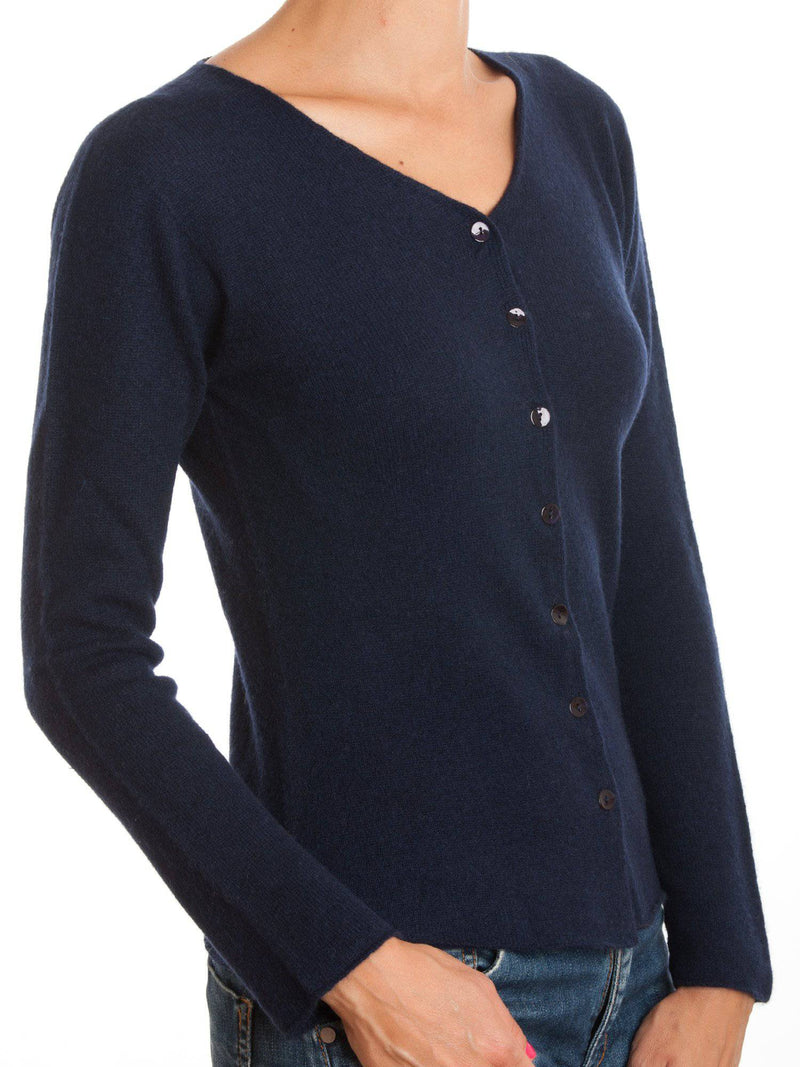 Cardigan With Buttons 100% Cashmere | Dalle Piane Cashmere