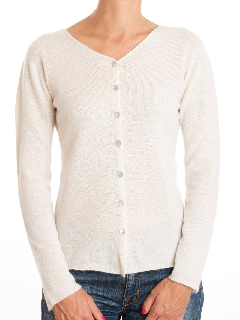 Cardigan With Buttons 100% Cashmere | Dalle Piane Cashmere