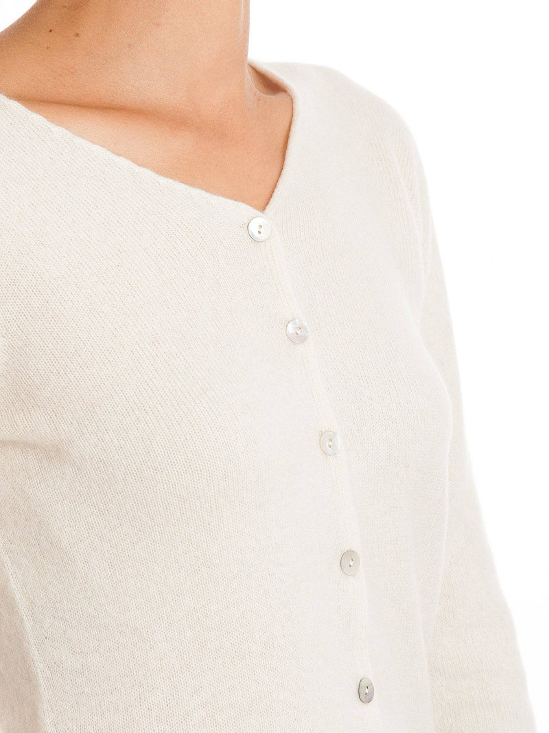 Cardigan With Buttons 100% Cashmere | Dalle Piane Cashmere