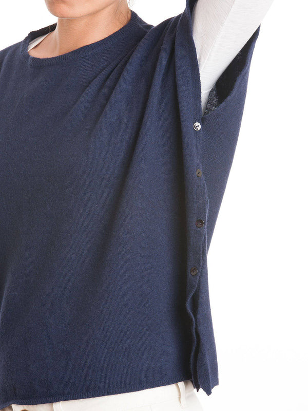 Shirt Side Buttons Cashmere Blend | Dalle Piane Cashmere