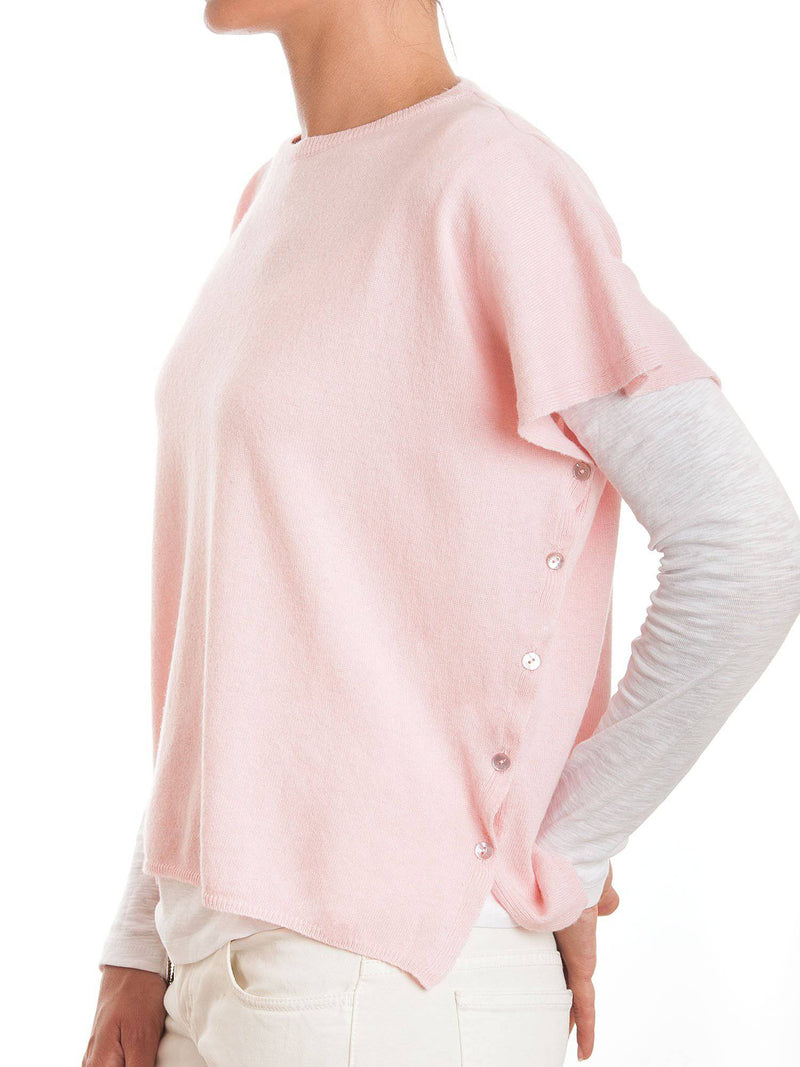 Shirt Side Buttons Cashmere Blend | Dalle Piane Cashmere