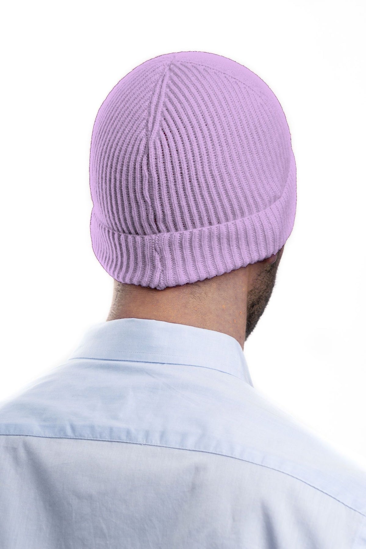 Lilac Men's 100% Cashmere Beanie